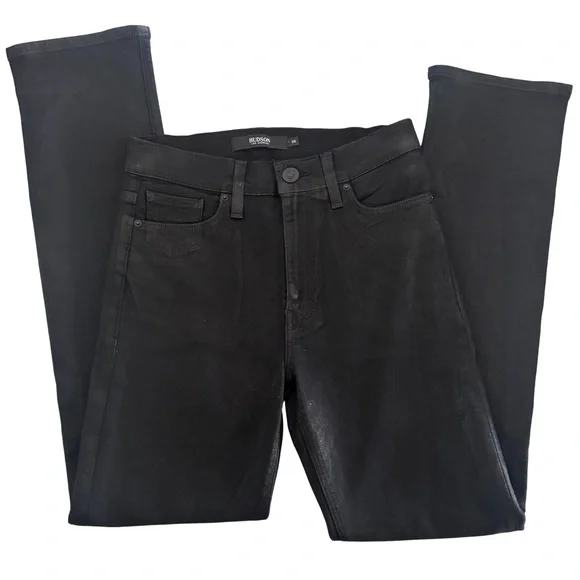 Hudson Barbara High Rise Super Skinny Ankle Jeans 25 Raven Coated Black NWT - Picture 3 of 6
